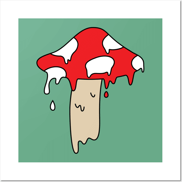 Melting Mushroom Wall Art by dvdnds